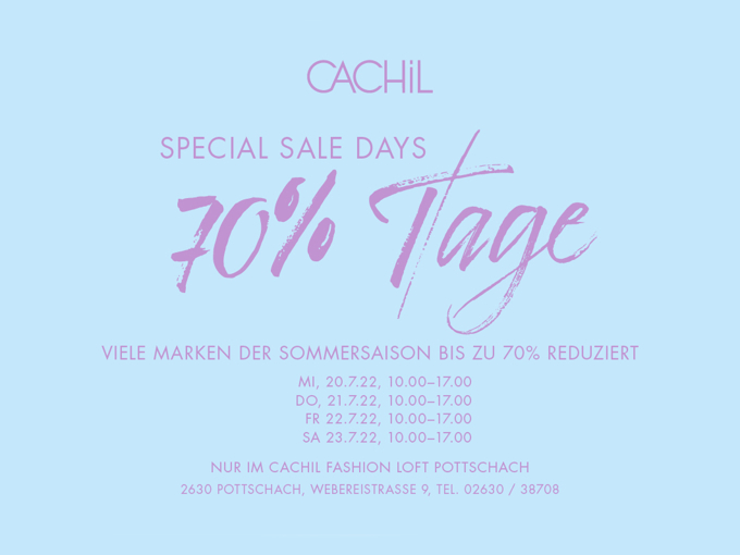 Cachil Special Sale Days Pottschach 2022